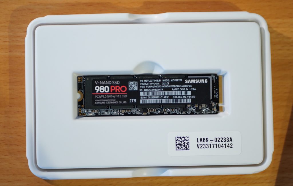 Samsung SSD 980 Pro sortie de boite (réduit)