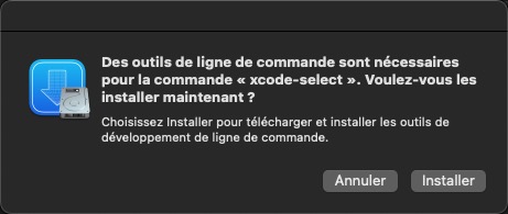 Xcode command line tools install