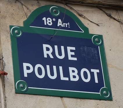 Rue Poulbot plaque